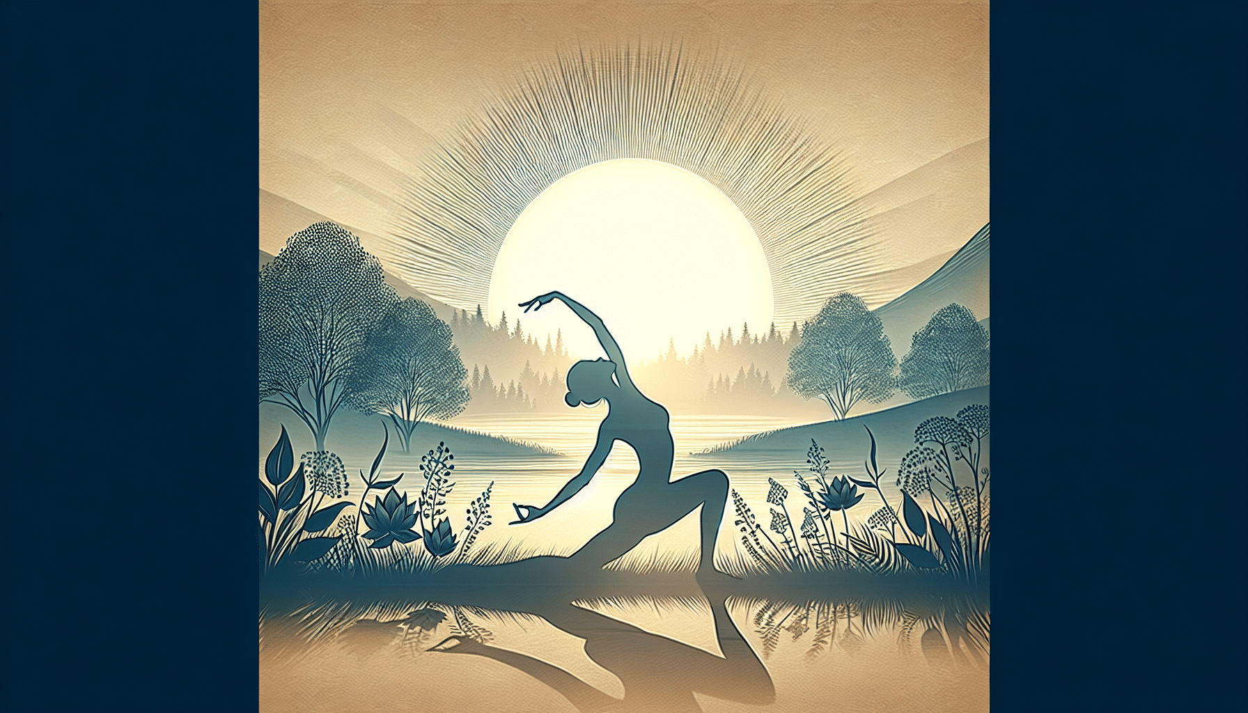 Illustration of a person practicing yoga