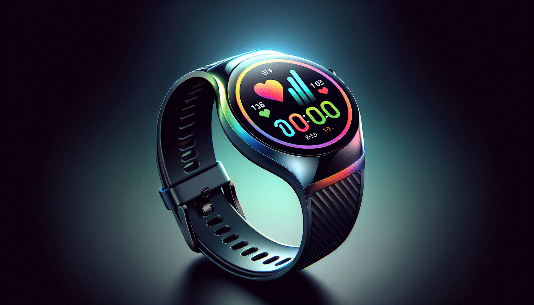 Illustration of a stylish fitness smartwatch